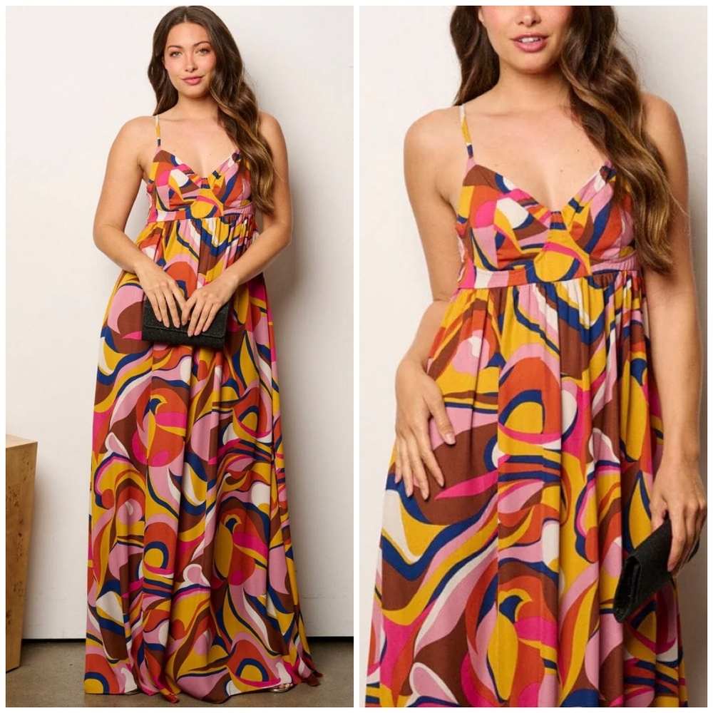 HERS & MINE Gorgeous Sexy Strappy Maxi Dress ! - Picture 4 of 6